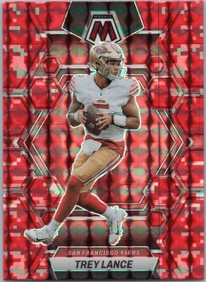 2023 Panini Mosaic #212 Trey Lance Red Mosaic San Francisco 49ers