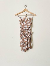 Reformation SIZE 2 Coconut cutout mini wrap dress in Nymph floral print