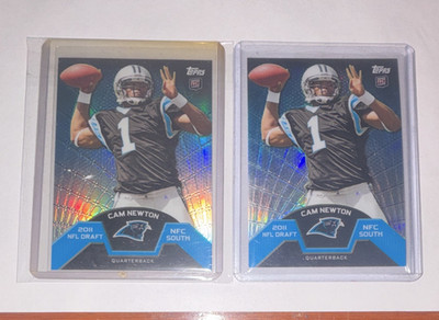 Topps 2011 Cam Newton TMB-1 Carolina Panthers Football Rookie Card Lot (2)