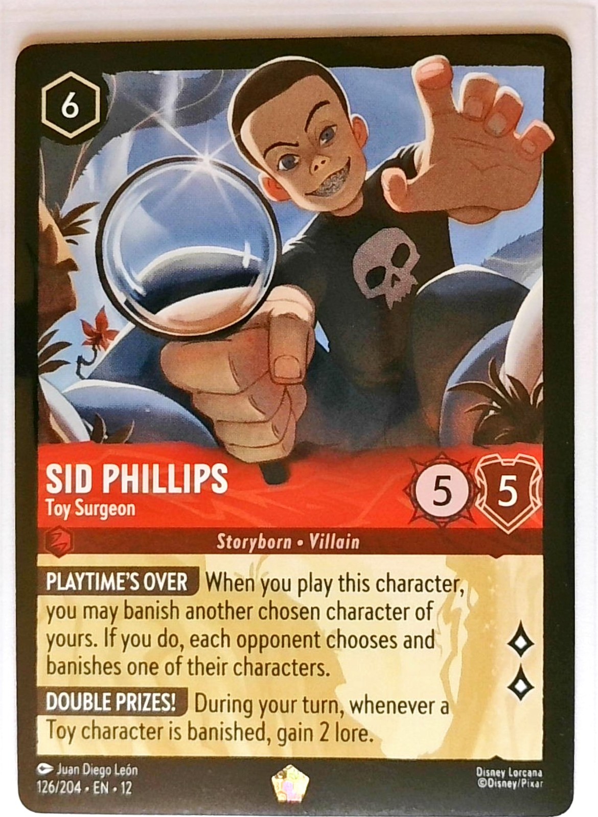 Lorcana Sid Phillips - Toy Surgeon Wilds Unknown 12 #126/204 Legendary Cold Foil