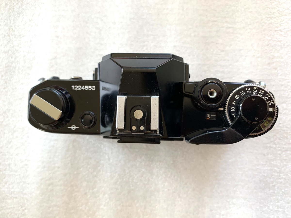 Canon AE-1 Black 35mm SLR Film Camera Body Only-Tested and working