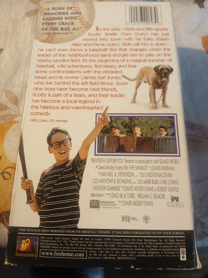 The Sandlot VHS  1993 Foto 2 de 4