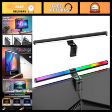 RGB Monitor Light Bar - Eye-Care Dual Light, 9 Modes Gaming Backlight, Dimmable