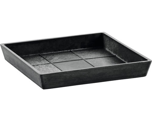 Blumentopf Untersetzer Ecopots Kunststoff 29,6 X 29,6 X 3 Cm Dunkelgrau-image