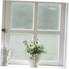  Reeded Glass Window Film, Window Privacy Film, Frosted Window Vinyl, 3D 