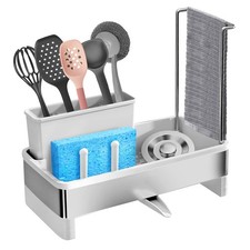 Kitchen Sink Caddy, Sponge Holder for Kitchen Sink,Dish Sponge Holder,Stainle...