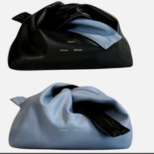 Merit x ProenzaSchouler bag - Reversable Vegan Leather Clutch Cosmetic Bag