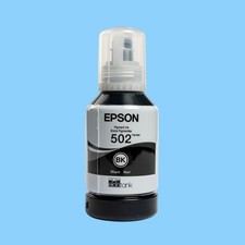 Epson 502 Black EcoTank Genuine Ink Bottle 127mL T502120-S Sealed Open Box