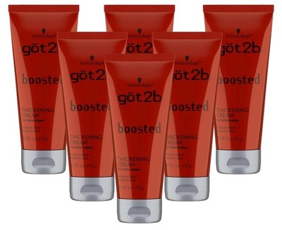 Got 2B Boosted Hair Thickening Cream for Fuller Styles, 6 Ounce (Pack of 6) 