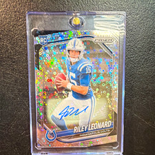 Panini Prizm 2025 Riley Leonard Colts Rookies #342 No Huddle Auto RC /10
