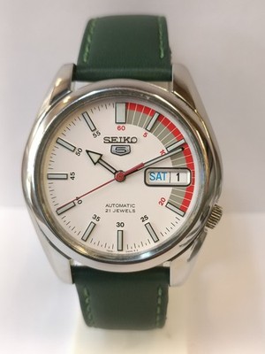 VINTAGE SEIKO 5 21J AUTOMATIC WHITE DIAL 7S26 JAPAN MEN'S WORKING CONDITION