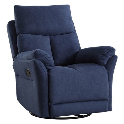 Blue Swivel Rocker Recliner Arm Chair Lazy Armchair Nursery Rocking Recliners