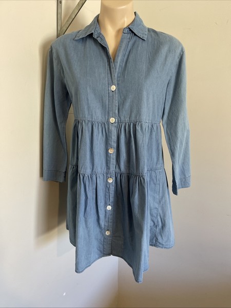 Dotti Denim Look Mini Dress Sz 8