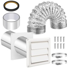 4 Inch Dryer Vent Kit Through Wall with Hose/Duct Connector/Wall Plate, Dryer...