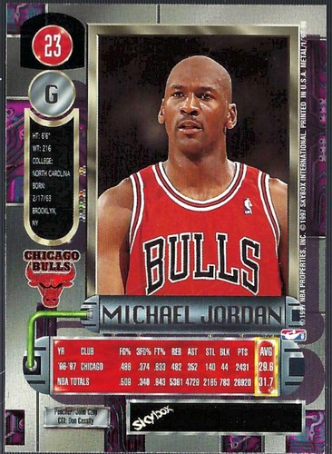 1997-98 Metal Universe #23 Michael Jordan - Picture 2 of 2
