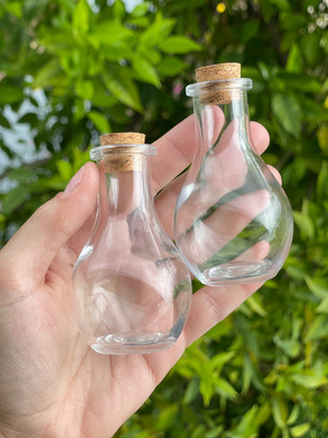 Glass Potion Wishing Bottle Pack Bulk Thick Glass Cork Bottle Spell Bottle Small