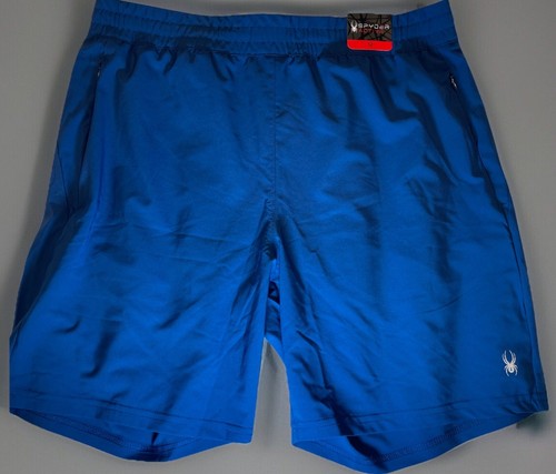 Spyder Herren Active Erwachsene Medium Shorts, 4-Wege Stretch blau Gym Shorts