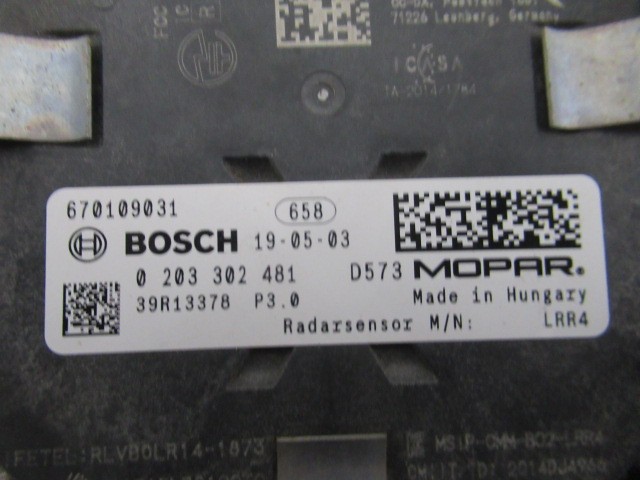 GENUINE MASERATI ADAPTIVE CRUISE CONTROL RADAR DISTANCE SENSOR 670109031