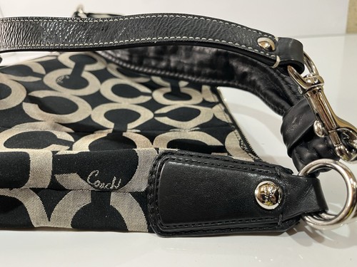 Coach Kristin Op Art Satchel Tote - Black – Sateen Canvas - Picture 4 of 5