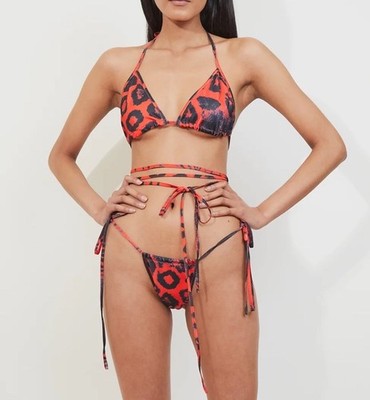 Kim Shui Red Leopard Bikini Set
