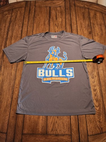 Bulls Dr. Mona Jain Middle School Jersey Sports Tshirt A4 Gray (M) - Picture 3 of 9