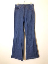 Vintage 1970s Disco Break Mens 30x34 Bell Bottom Flare Medium Wash Jeans 60s 80s