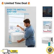 Window Air Conditioner Heat Pump 8,000 BTU Quiet Energy Star for Large Rooms