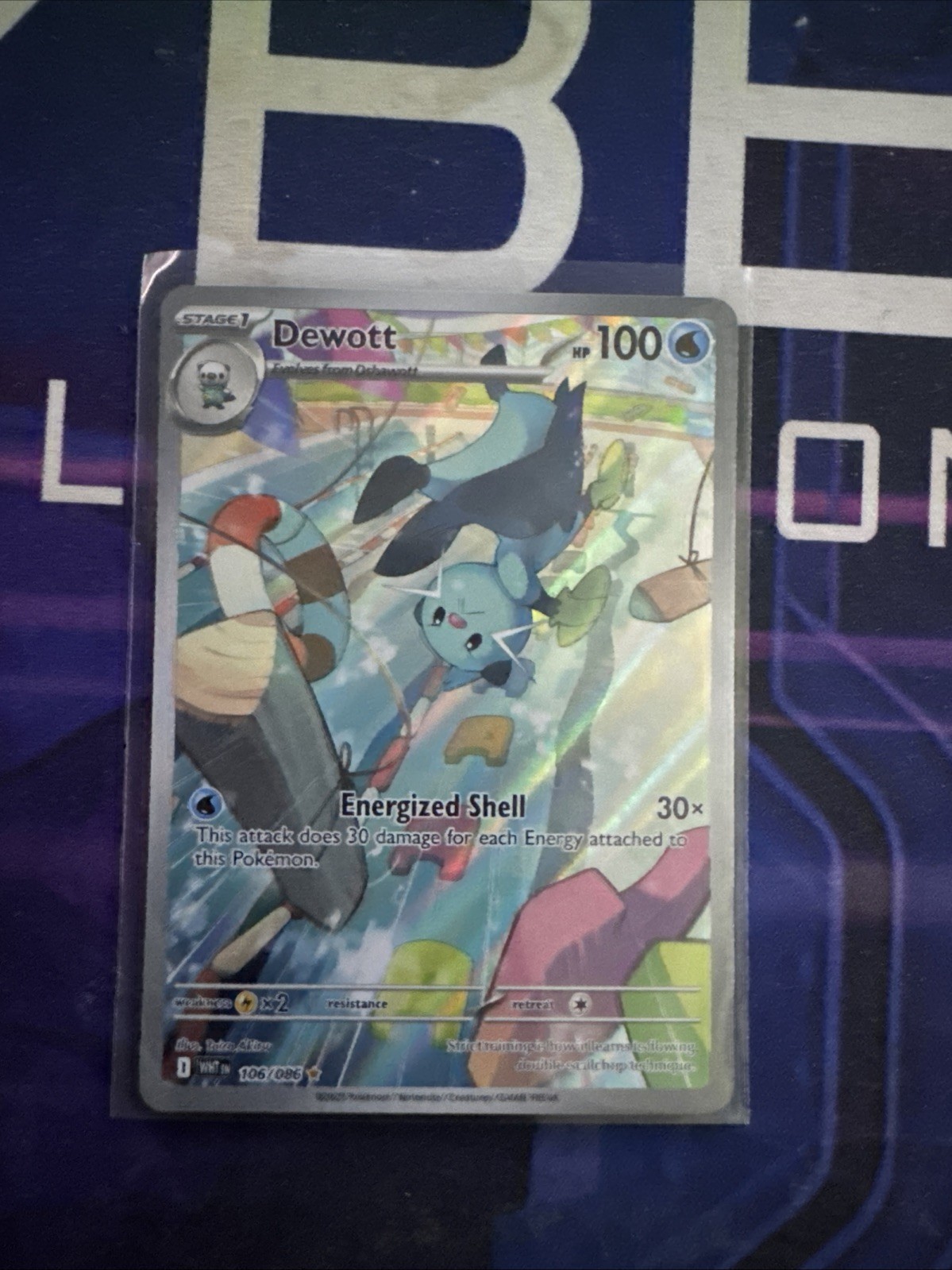 Dewott 106/086 Illustration Rare Pokémon White Flare Mint Condition