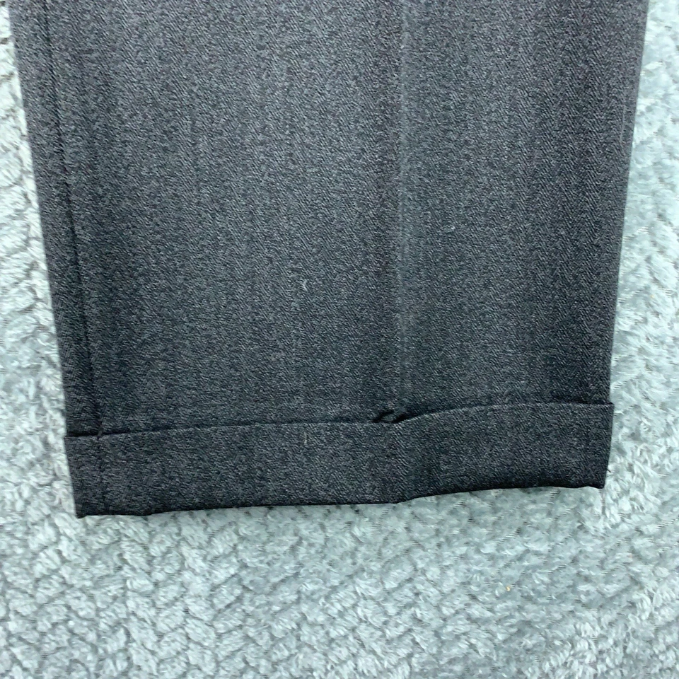 Pantalones De Colección AKA Eddie Bauer Para Hombre 36 Gris Plisado Puños 100% Lana Hechos en EE. UU. Foto 4 de 4