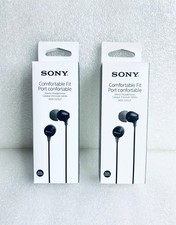 Lot Of 2 New - Sony In-Ear Earbud Headphones With Noise Isolation, Black
