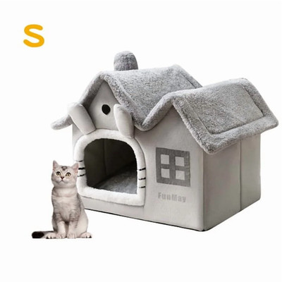 Luxury Indoor Foldable Pet House for Small & Medium Dogs & Cats, 30D High Elasti