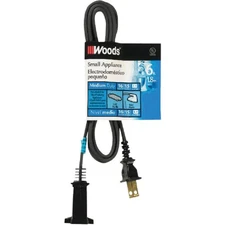Woods 6 Ft. 16/2 15A Heater & Appliance Cord 292 Woods 292 078693002922 Black