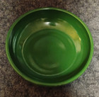 Mid Century Lazy Susan Center Bowl, Dark Green W/White Bottom — photo 1