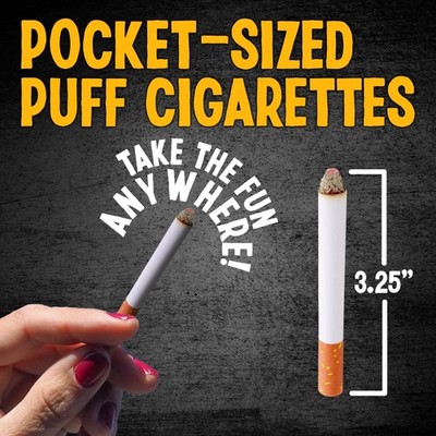 fake cigarettes for film Fake Puff Cigarettes That Blow Smoke - 8 Pack - 3.25 Inch Faux Cigs with a Realistic Look