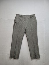 Ann Taylor Women Pant 4 Gray Straight Leg Slash Pockets Stretch Workwear Career