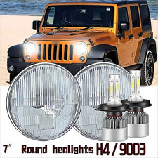 7 Inch Round Led Headlight Highlow Beam For Jeep Wrangler Jk Tj Lj Cj