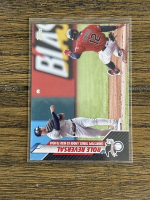 2020 Topps Series Two Role Reversal Torres Francisco Lindor Black Parallel /69