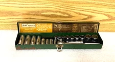 SK S-K TOOLS #4521 - Complete 21 PC 3/8"  Set, Metal Case  ** MISSING 2 Pcs** 