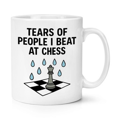 Gift Base Schachbecher König Königin 10oz Keramik Tasse Weiß