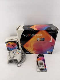 Sega Dreamcast Console Bundle Boxed - Tested Works - VMU, Light Gun, 2 Ctrls