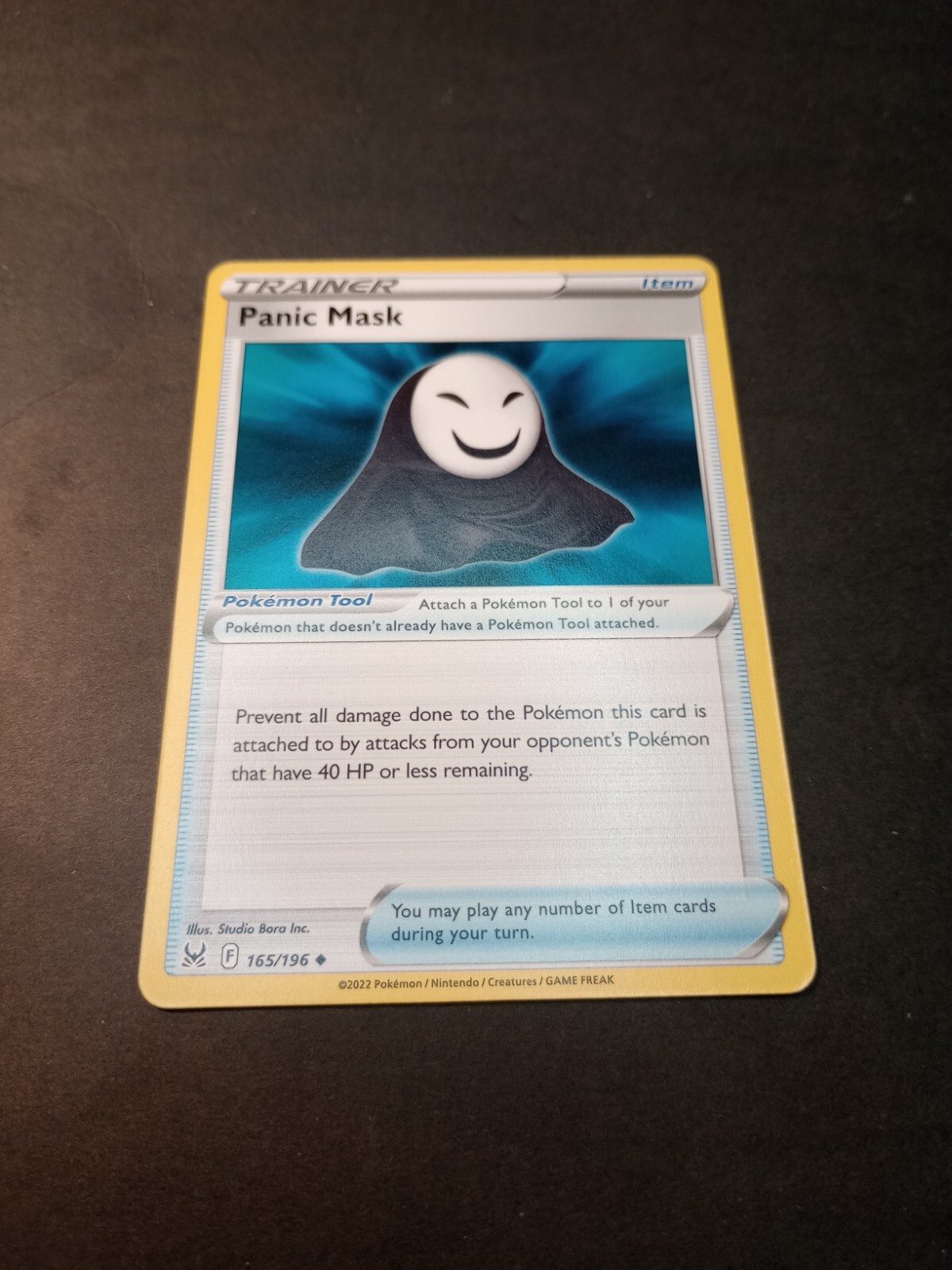 Pokemon Lost Origin Panic Mask Uncommon Trainer Card 165/196 NM