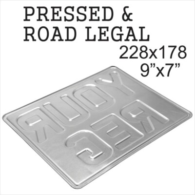 9" X 7" Motorbike Number Plate - Road Legal, MOT Compliant, GB Marked, Yellow 2 thumbnail image