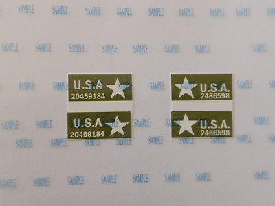 Dinky 654  155MM Mobile Gun Reproduction weatherproof Stickers ( Set of 4 )