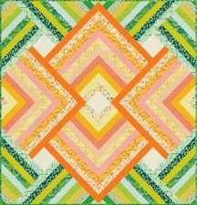 Quilt Kit - Kinetic - 64" X 64" Summersault Modern Throw  Quilt -Top & Binding