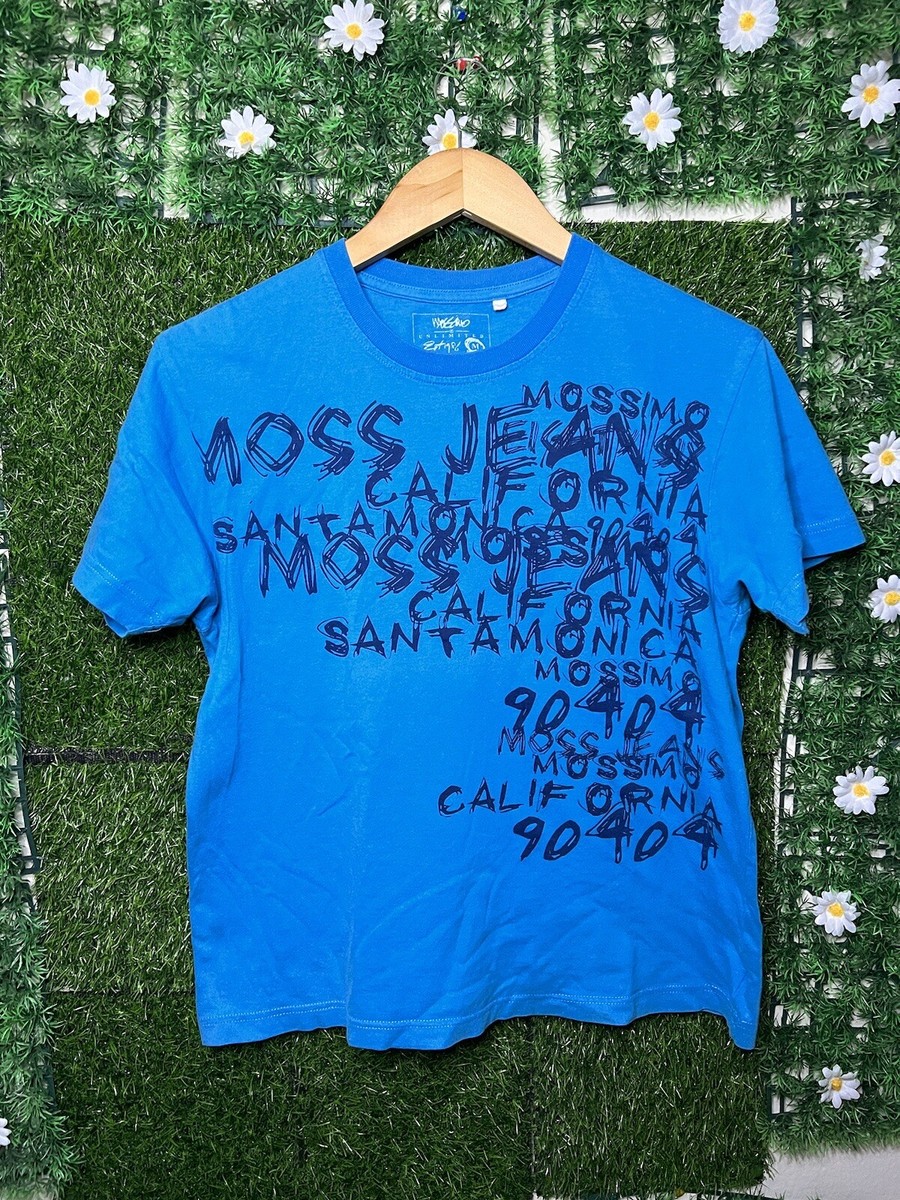 Mossimo Supply Co Unlimited T Shirt Blue Medium Skater Graffiti
