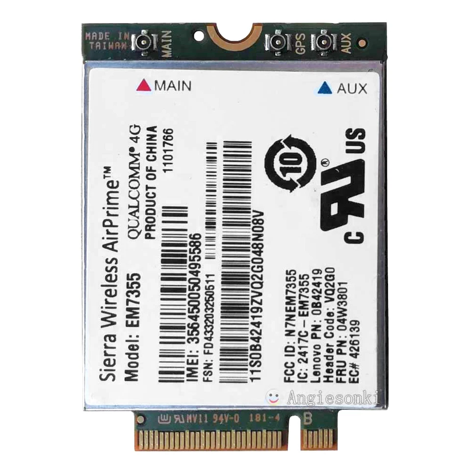 SIERRA EM7355 04W3801 4G WWAN Card for THINKPAD X1 X240 W540 T440P T431S L440 - Image 2 of 4