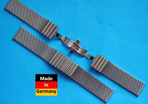 Luxus, Uhrenarmband mit Butterflyschliesse 20 22 24mm Staib Made in Germany / 98 - Picture 2 of 7