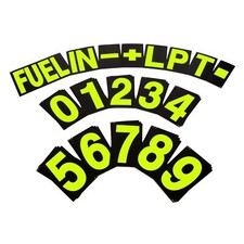 BG Racing Standard Pit Board 36 Piece Number Set - Yellow