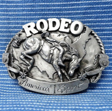 Rodeo Belt Buckle Americas  1 Sport Cowboy Cowgirl Vintage 1983 Siskiyou.BMW533