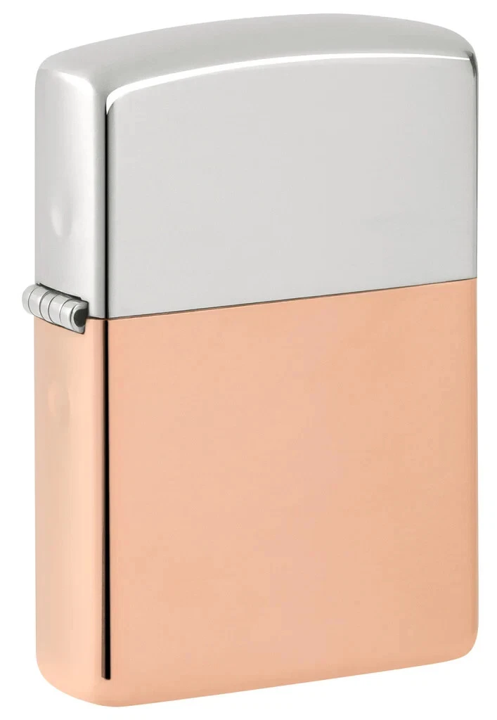 Zippo 48694, Bimetal Sterling Silver and Copper Bottom Lighter, NEW